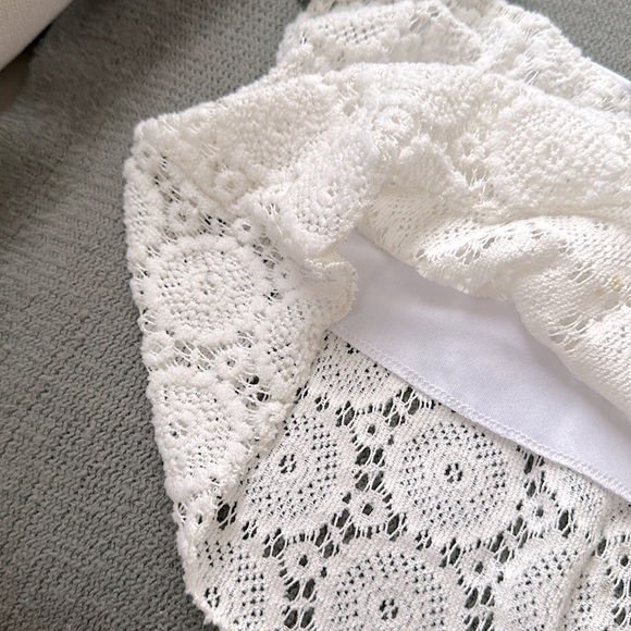 Les Tout Petits by Lois Letzt Off The Shoulder Lace Top Size 7 Kids - Picture 3 of 6